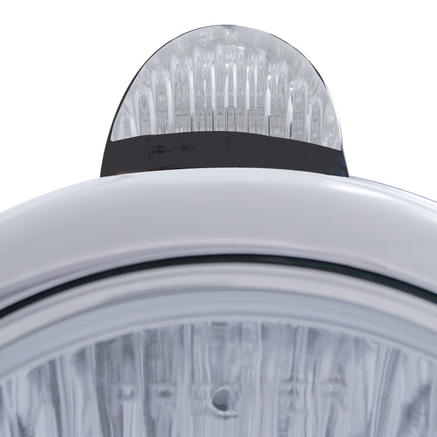 Black Guide 682-C Headlight 6014 & Dual Mode LED Signal - Clear Lens