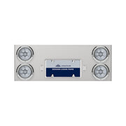 33-3/4" Stainless Rear Center Panel With Four 7 LED 4" Light & Bezel - Red LED/Clear Lens - Competition Series