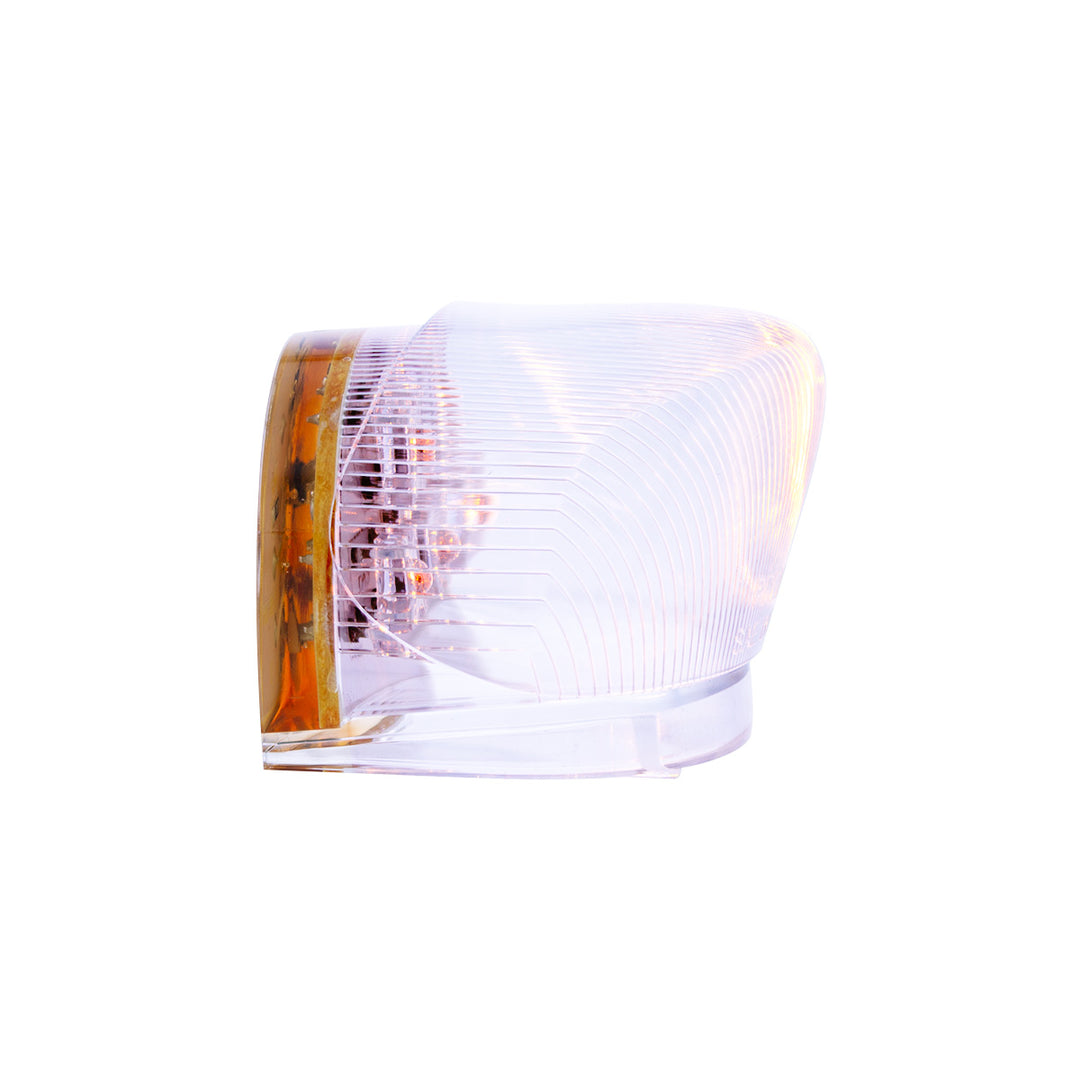 5 LED Dual Function Guide 682-C Headlight Turn Signal Light - Amber LED/Clear Lens