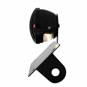 Motorcycle LED "Bobber" Style Horizontal Tail Light With Black Grille Bezel-Red Lens