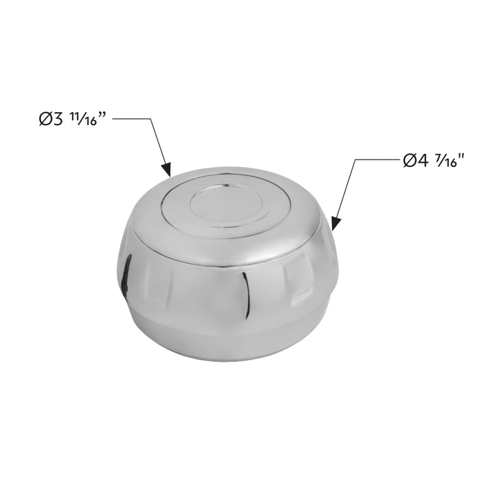 Chrome Steering Wheel Hub &amp; Horn Button Kit For Peterbilt (2006+) &amp; Kenworth (2003+) United Pacific 88259