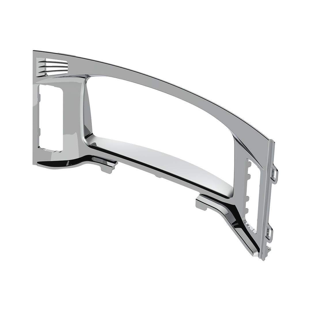 Chrome Plastic Center Dash Instrument Bezel For 2018-2023 Freightliner Cascadia