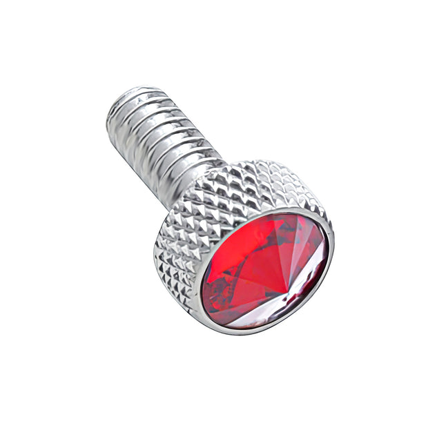 Small Dash Screw With Red Crystal For Peterbilt (2-Pack)