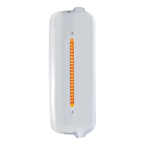 Mirror Cover With 19 Amber LED 12" Reflector Light Bar For Pre-2005 FL Century- Passenger -Amber Lens