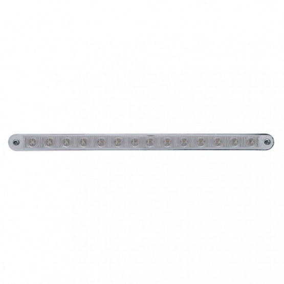 14 LED 12" Light Bar With Bezel (Stop, Turn &amp; Tail) - Red LED/Clear Lens