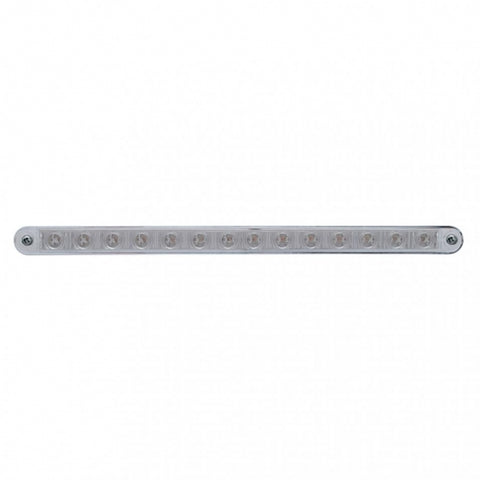 14 LED 12" Light Bar With Bezel (Stop, Turn & Tail) - Red LED/Clear Lens