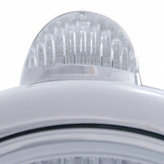 Stainless Steel Guide 682-C Style Headlight H6024 & LED Turn Signal - Clear Lens