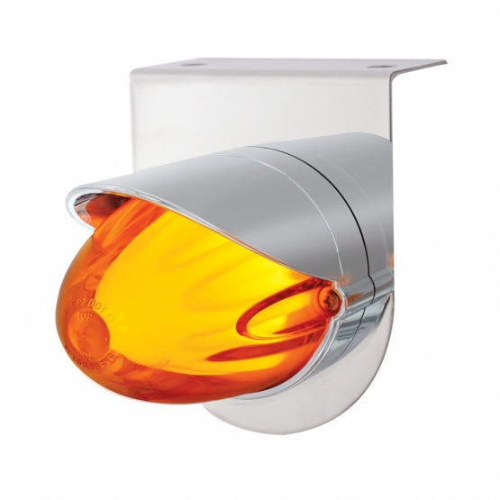 SS Bracket With 9 LED Dual Function GloLight Watermelon Grakon 1000 Light &amp; Visor -Amber LED &amp; Lens