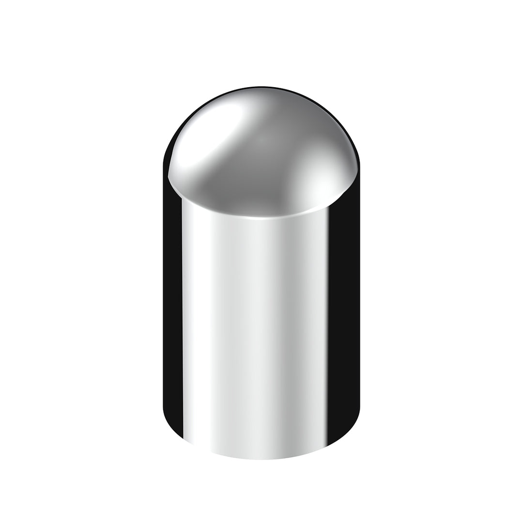 33mm x 3-3/4" Chrome Plastic Dome Nut Covers -Thread-On (10-Pack)