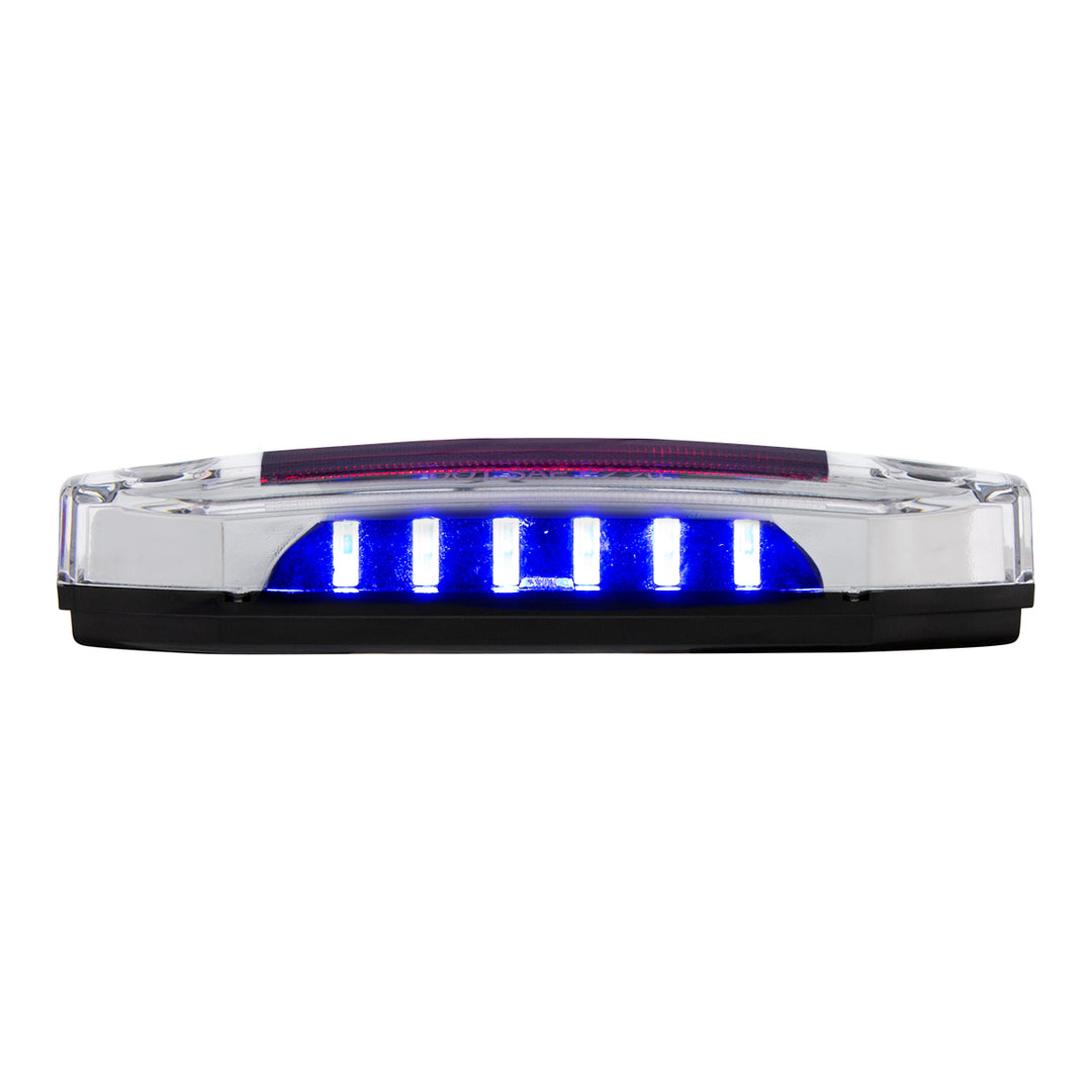 6 Red LED Light (Clearance/Marker) With 6 Blue LED Side Ditch Light