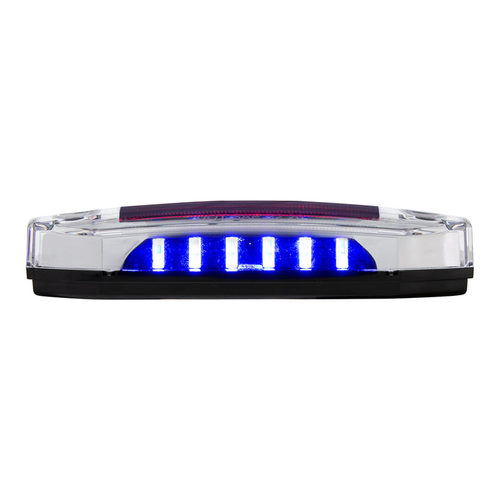 6 Red LED Light (Clearance/Marker) With 6 Blue LED Side Ditch Light