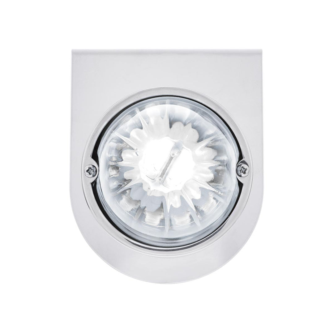 Star-Burst Glass Watermelon Light With Stainless Steel Light Bracket Kit-White LED/Clear Lens
