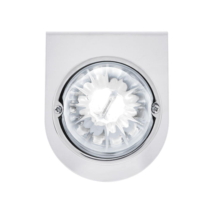 Star-Burst Glass Watermelon Light With Stainless Steel Light Bracket Kit-White LED/Clear Lens