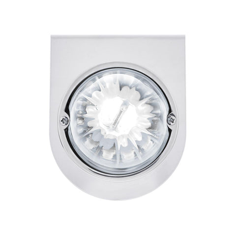 Star-Burst Glass Watermelon Light With Stainless Steel Light Bracket Kit-White LED/Clear Lens