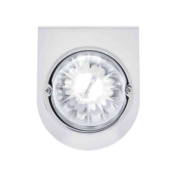 Star-Burst Glass Watermelon Light With Stainless Steel Light Bracket Kit-White LED/Clear Lens