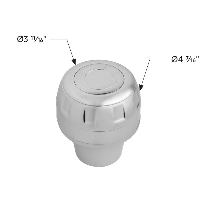 Chrome Steering Wheel Hub &amp; Horn Button Kit For 1989-2006 Freightliner