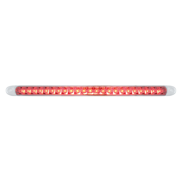 23 SMD LED 17-1/4" Reflector Light Bar Only (Stop, Turn &amp; Tail) - Red LED/Clear Lens