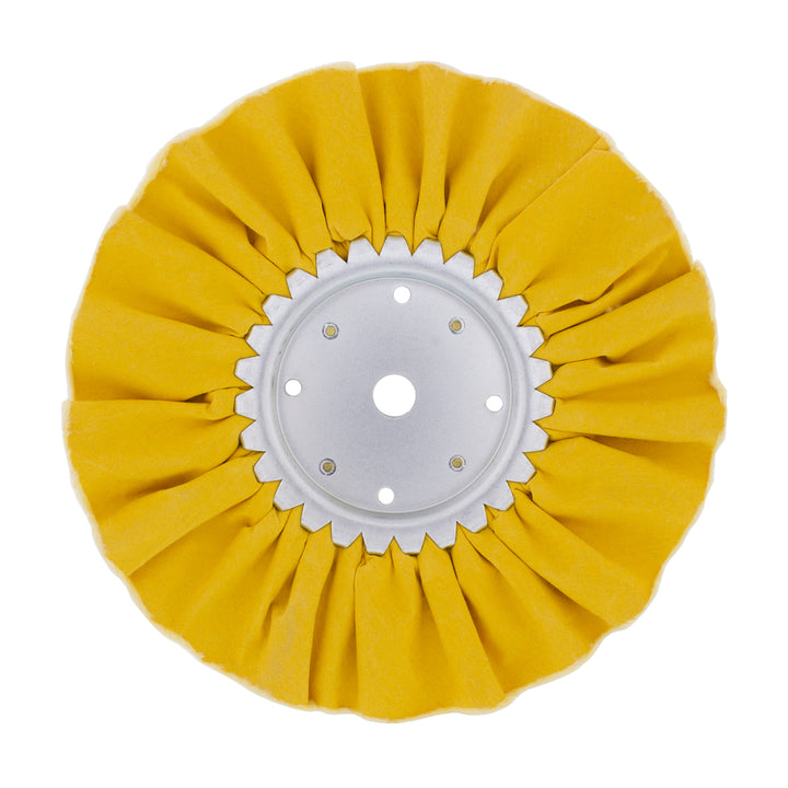 10" Yellow Treated Airway Buff - 5/8" &amp; 1/2" Arbor