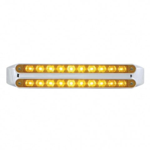 Dual 10 LED 9" Turn Signal Light Bars - Amber LED/Amber Lens