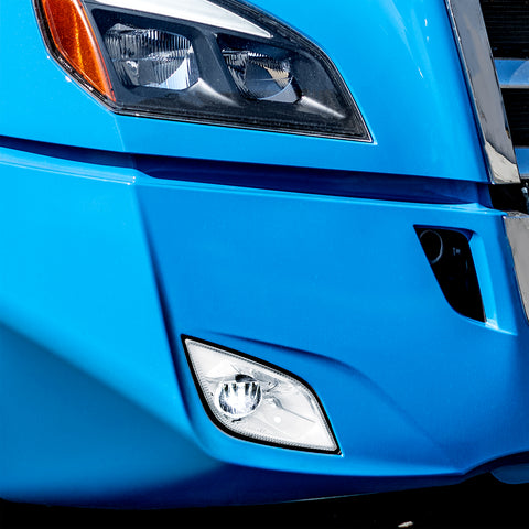Chrome Single LED Fog Light For 2018-2024 Freightliner Cascadia - Passenger - Competition Series
