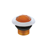 3 LED Dual Function 3/4" Mini Light (Clearance/Marker) With Faceted Crystal Lens-Amber LED/Amber Lens