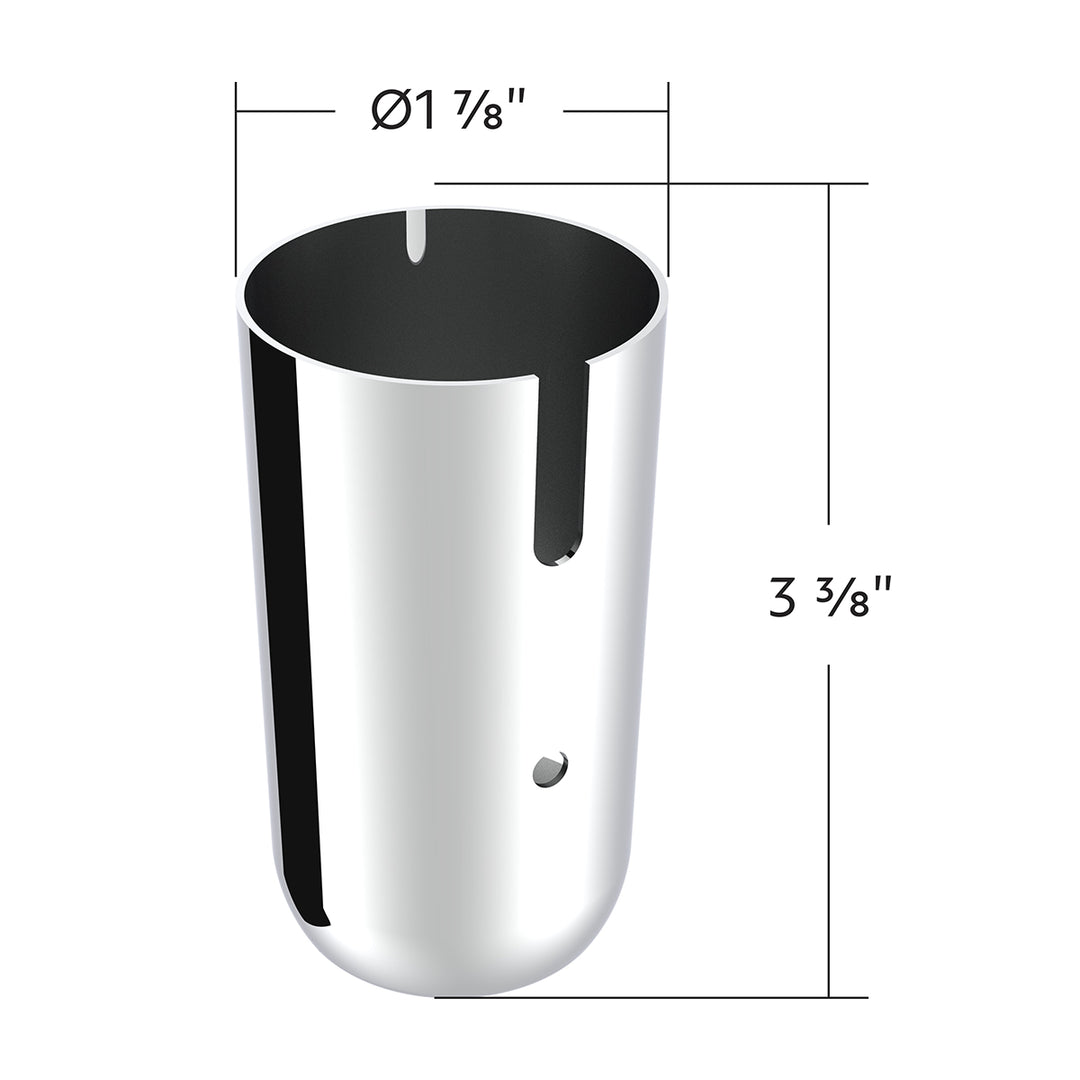 Steel Lower Gearshift Knob Cover - Chrome