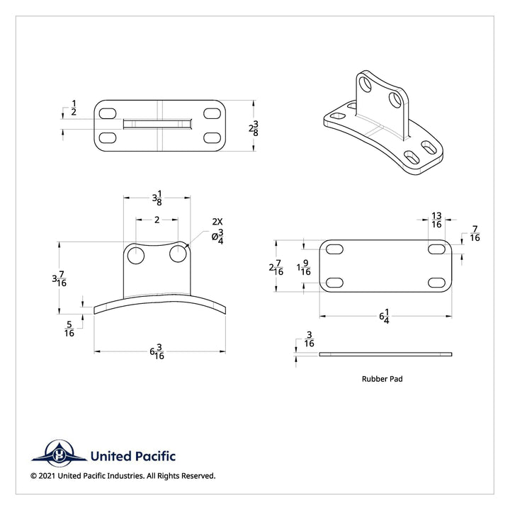 Stainless Lower Exhaust Bracket For Peterbilt 359/379