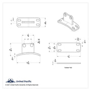 Stainless Lower Exhaust Bracket For Peterbilt 359/379