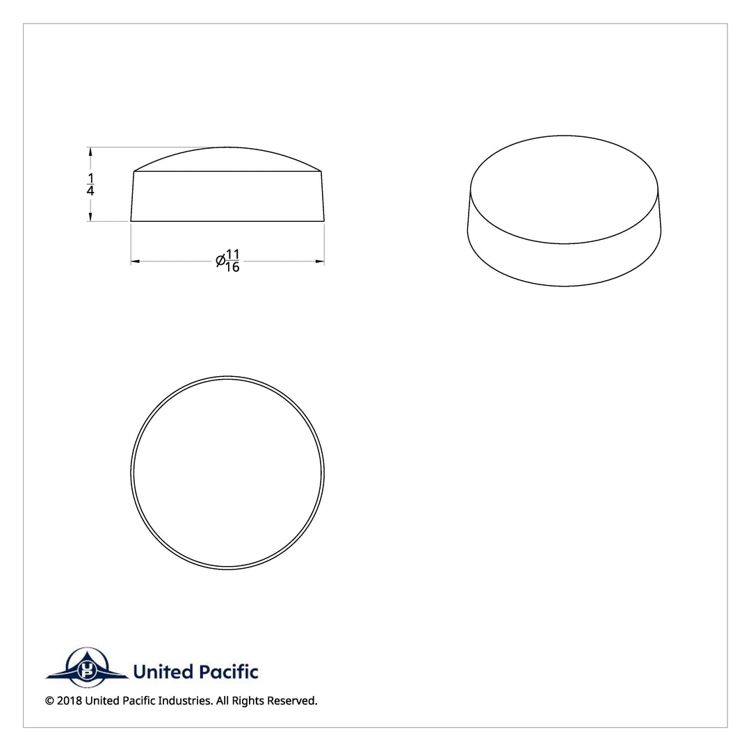 Chrome Plastic Snap-On Screw Covers For 1/4" Screw (10-Pack)