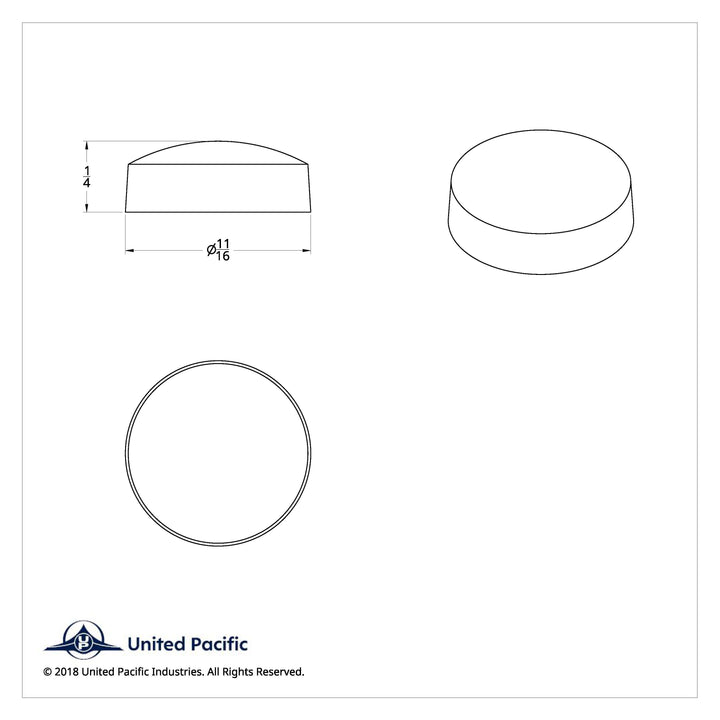 Chrome Plastic Snap-On Screw Covers For 1/4" Screw (10-Pack)