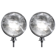 7" Chrome Dietz Style Headlight With 12 Volt 6014 Sealed Beam Bulb