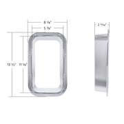Chrome Interior View Window Trim For Kenworth W900L (1990-2005) And T800 (1986-2005)