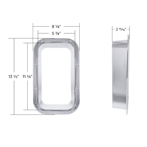 Chrome Interior View Window Trim For Kenworth W900L (1990-2005) And T800 (1986-2005)