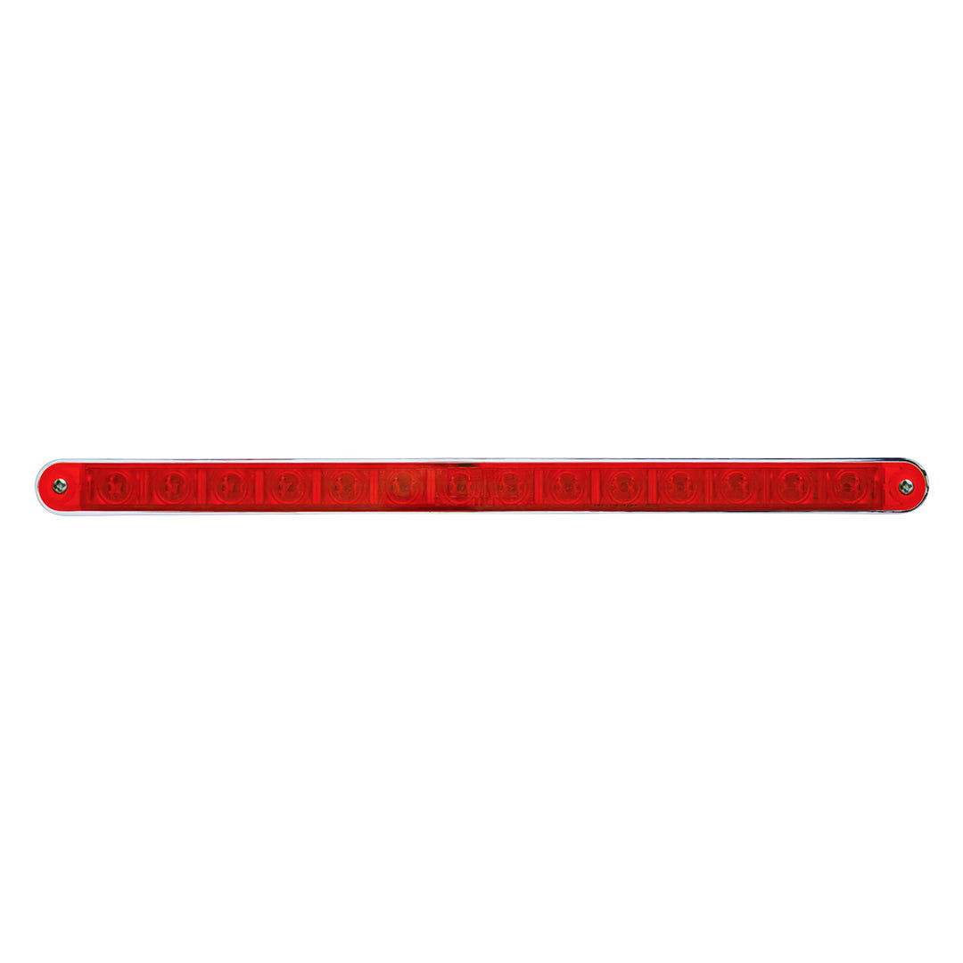14 LED 12" Light Bar With Bezel (Stop, Turn &amp; Tail) - Red LED/Red Lens
