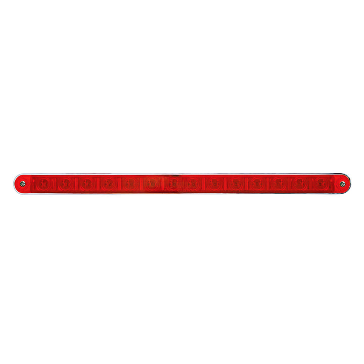 14 LED 12" Light Bar With Bezel (Stop, Turn &amp; Tail) - Red LED/Red Lens