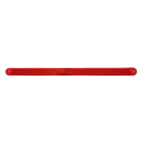 14 LED 12" Light Bar With Bezel (Stop, Turn & Tail) - Red LED/Red Lens