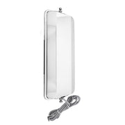 7" X 16" 430 Stainless Steel West Coast Style Mirror With Convex Lower Mirror - Heated