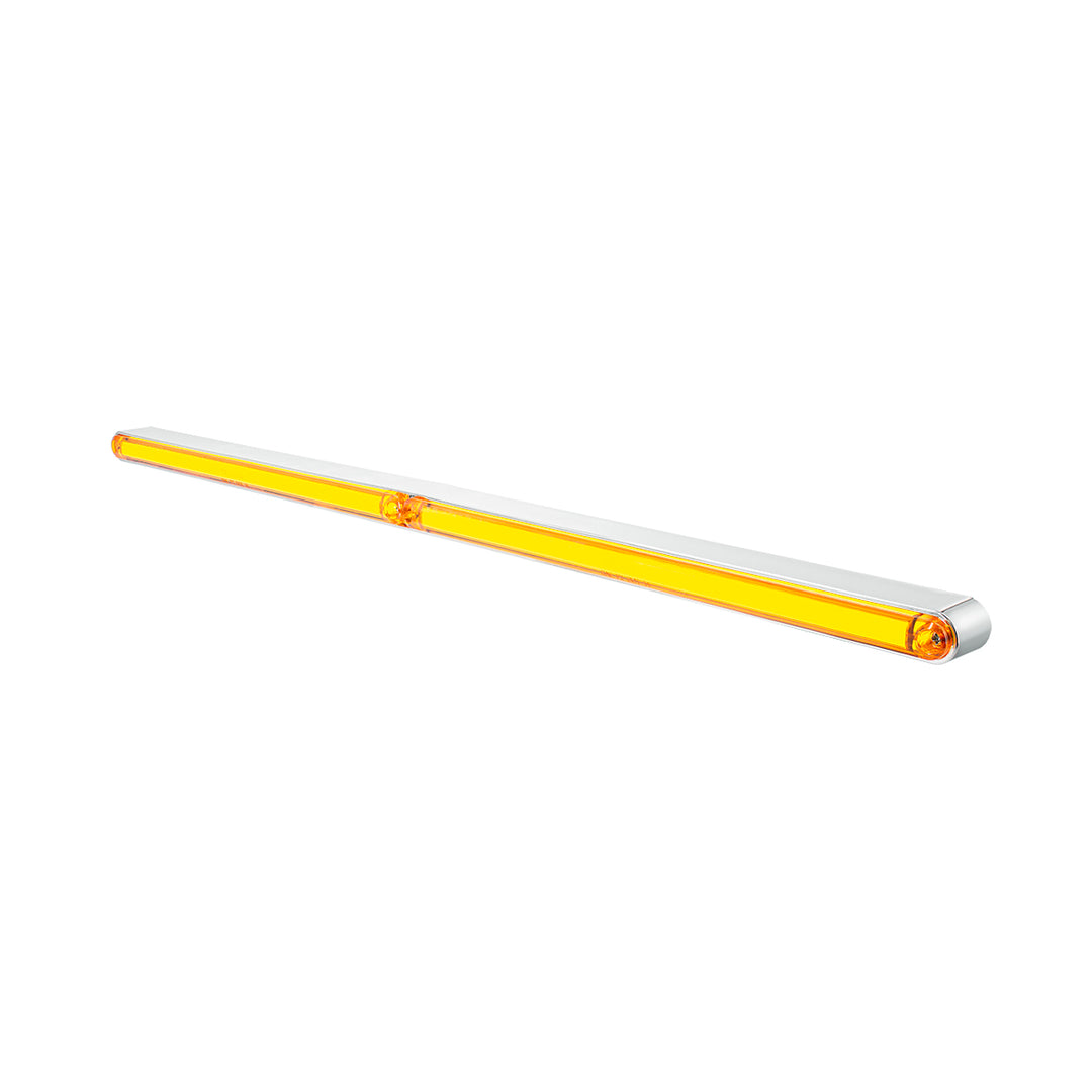 Dual 24 LED Dual Function 12" GloLight Bar With Bezel - Amber LED/Amber Lens