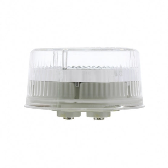 9 LED 2" Round Reflector Light (Clearance/Marker) - Red LED/Clear Lens