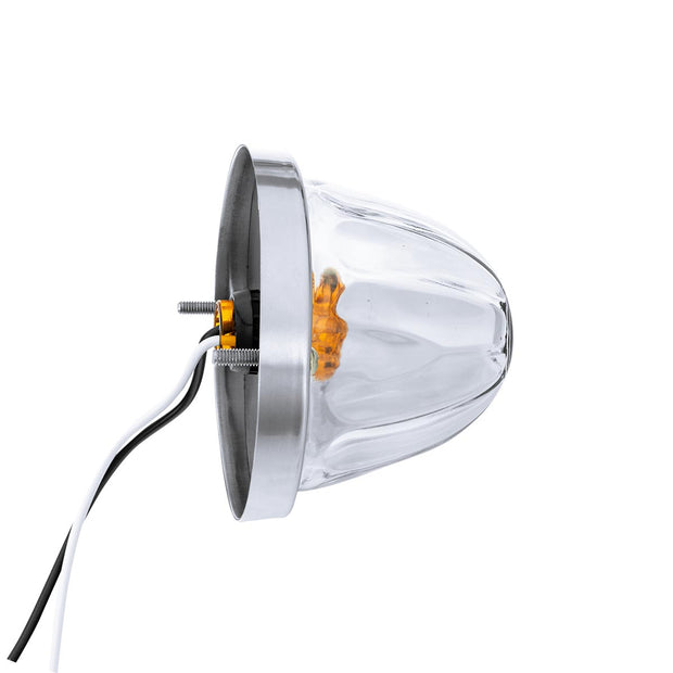 Glass Watermelon Light Kit With LED Light-Amber LED/Clear Lens