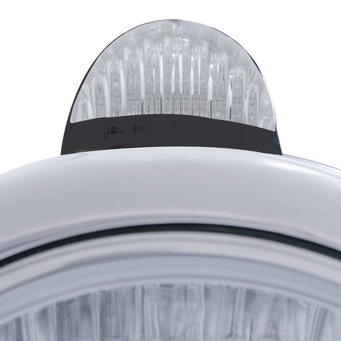 Black Guide 682-C Headlight H4 With 10 Amber LED & Dual Mode LED Signal - Clear Lens