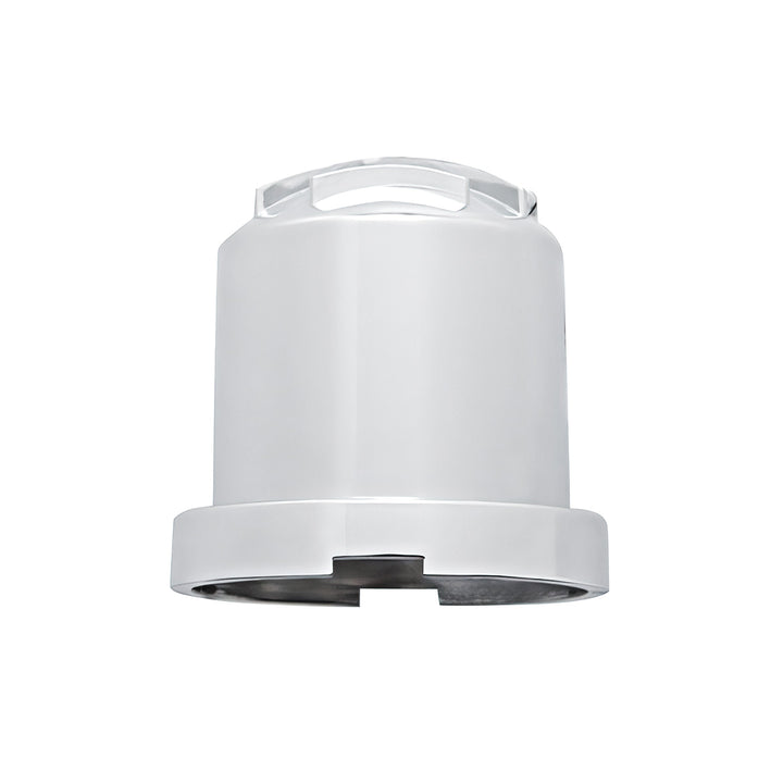 1/2" X 1" Chrome Plastic Iron Cross Nut Cover, Push-On Style (10-Pack)