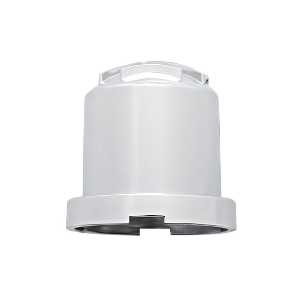 1/2" X 1" Chrome Plastic Iron Cross Nut Cover, Push-On Style (10-Pack)