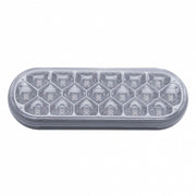 19 LED 6" Oval Reflector Light (Stop, Turn & Tail) - Red LED/Clear Lens