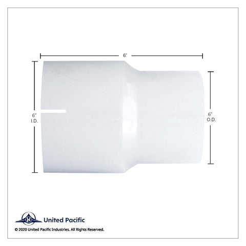 Chrome Exhaust Connector 6" I.D. To 6" O.D.