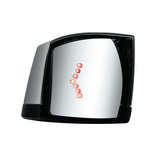 Hood Mirror Assembly W/LED Lights On Mirror Cover & Glass For 2018-2024 Volvo VNL - Driver