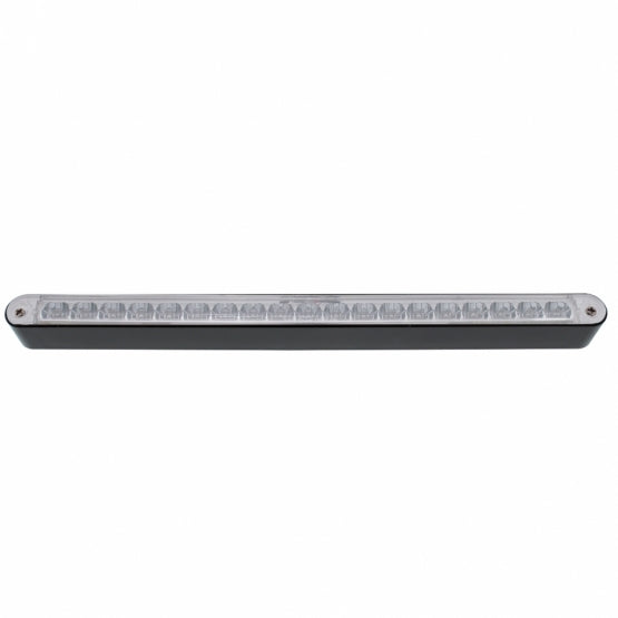 19 LED 12" Reflector Light Bar With Black Housing - Amber LED/Clear Lens