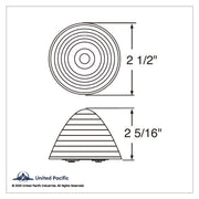 2-1/2" Round Beehive Light Kit (Clearance/Marker) - Red Lens