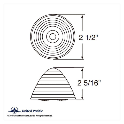 2-1/2" Round Beehive Light Kit (Clearance/Marker) - Red Lens