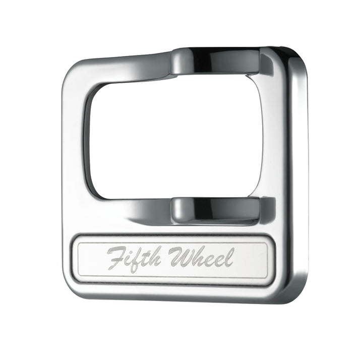 Chrome Plastic Rocker Switch Cover With Stainless Plaque For Peterbilt - Fifth Wheel